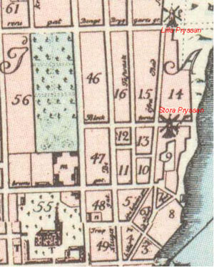 Tillaeus' karta från 1733 över Mariaberget