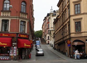Trapporna från Brännkyrkagatan som leder till Tavastgatan